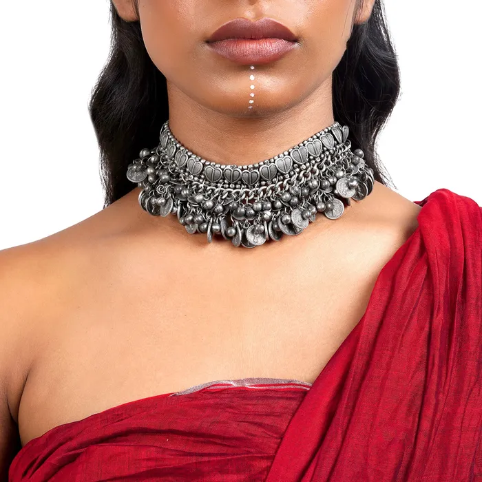 Necklaces Teejh Teejh Sangeeta Oxidised Necklace
