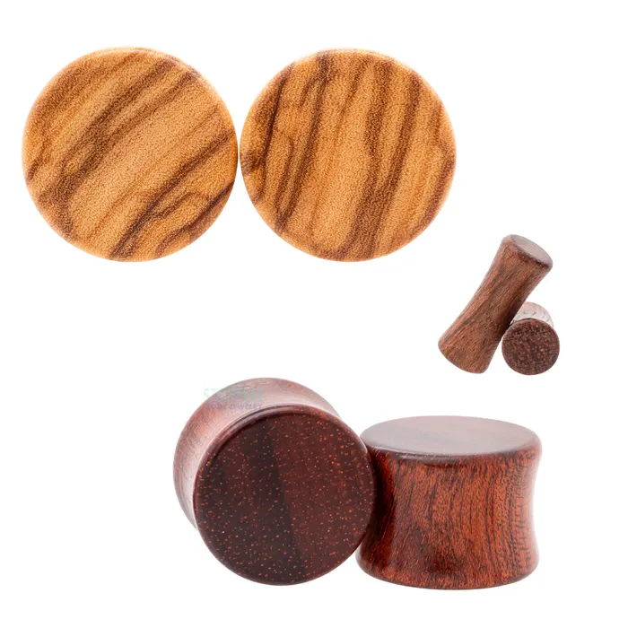 Omerica Organic Earrings Wood Plugs Ebony Regs