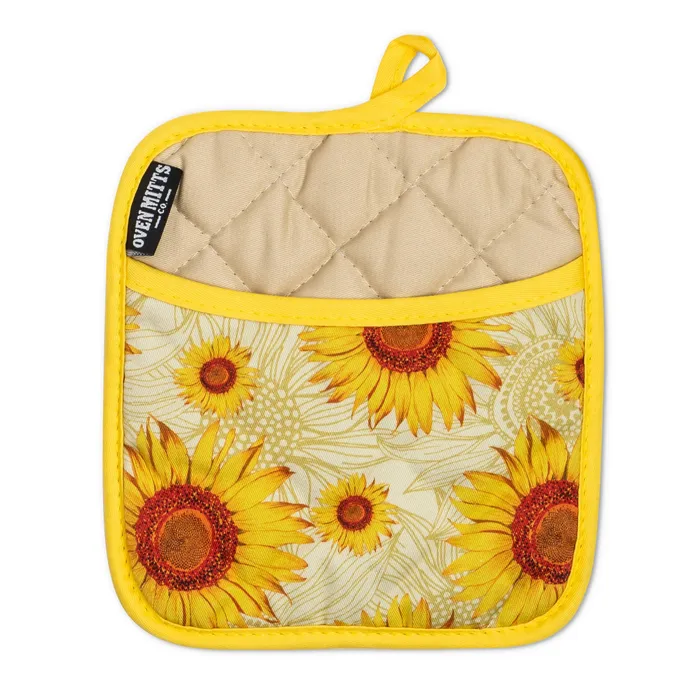 Oven Mitts Co Summer Sunflowers Oven Mitts And Potholder Set Earrings