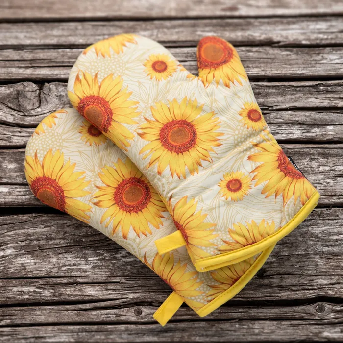 Oven Mitts Co Summer Sunflowers Oven Mitts And Potholder Set Earrings