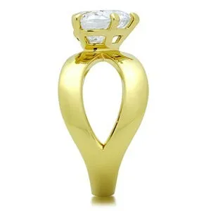 Rings CJG1469 Wholesale Heart Cut Gold Plated Stainless Steel Solitaire CZ Engagement Ring Green Rings CJG1469 Wholesale Heart Cut Gold Plated Stainless Steel Solitaire CZ Engagement Ring Green