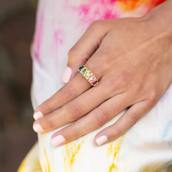 Rings Fox Bond Originals The FB Confetti Ombre Ring IN STOCK