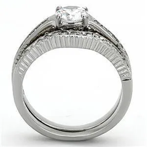 Rings Green CJG1242 Wholesale Stacked Solitaire Wedding Set Engagement Ring