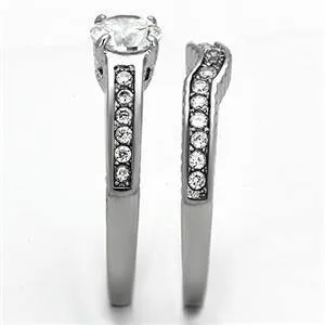 Rings Green CJG1242 Wholesale Stacked Solitaire Wedding Set Engagement Ring