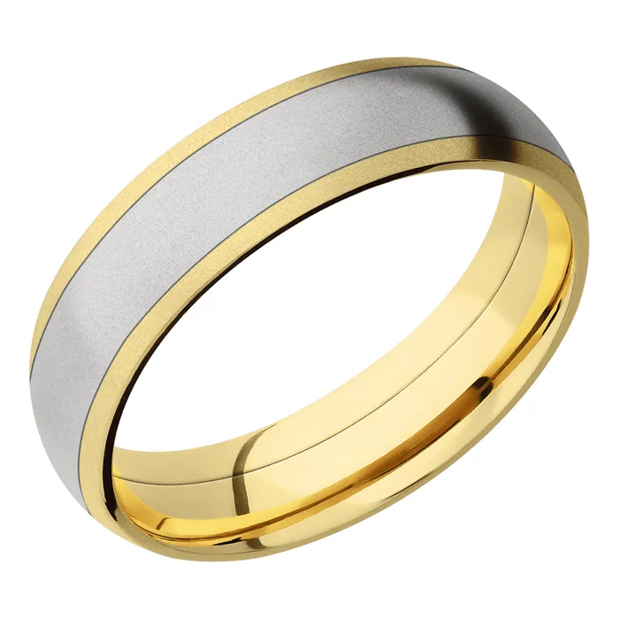 Rings Lashbrook 14K Yellow Gold Band with Cobalt Chrome Inlay Rings Lashbrook 14K Yellow Gold Band with Cobalt Chrome Inlay
