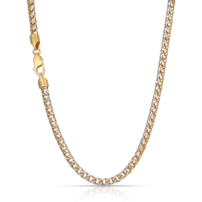 Rings Saints Gold Co 40MM Saint Franco Chain TwoTone Prism Cut