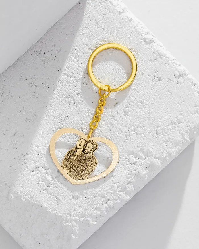 Rings Silvercut Original Halo Heart Keychain Rings Silvercut Original Halo Heart Keychain