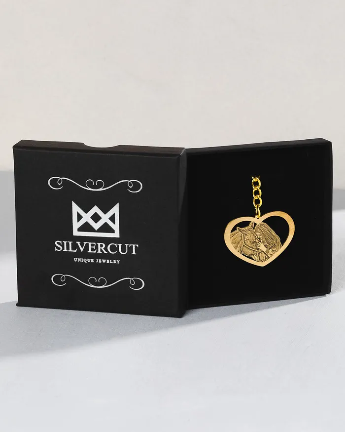 Rings Silvercut Original Halo Heart Keychain Rings Silvercut Original Halo Heart Keychain