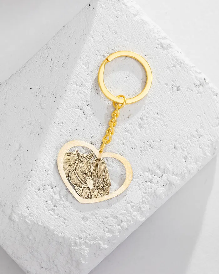 Rings Silvercut Original Halo Heart Keychain Rings Silvercut Original Halo Heart Keychain
