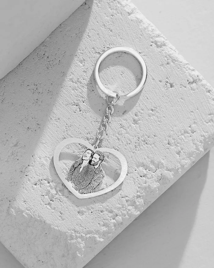 Rings Silvercut Original Halo Heart Keychain Rings Silvercut Original Halo Heart Keychain