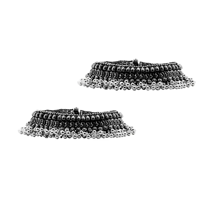 Rings Teejh Teejh Krishika Metallic Silver Oxidized Jewelry Gift Set