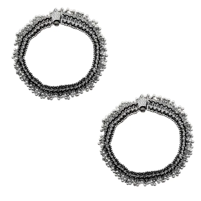 Rings Teejh Teejh Krishika Metallic Silver Oxidized Jewelry Gift Set