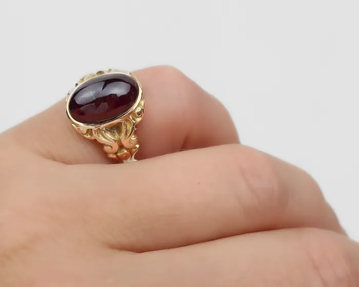 Rings Victorian Garnet Cabochon Ring Isadoras A Rings Victorian Garnet Cabochon Ring Isadoras A