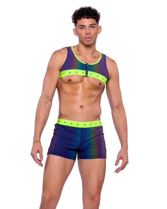 Roma Costume Inc Earrings 6536 Reflective Shorts with Stud Details Roma Costume Inc Earrings 6536 Reflective Shorts with Stud Details
