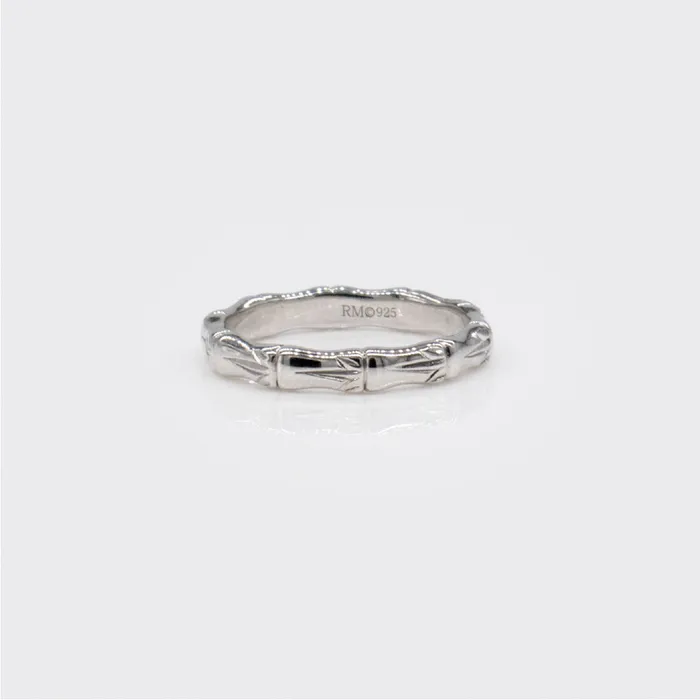rosamarianas 925 Sterling Silver Rosa 5mm Bamboo Design Ring Rings