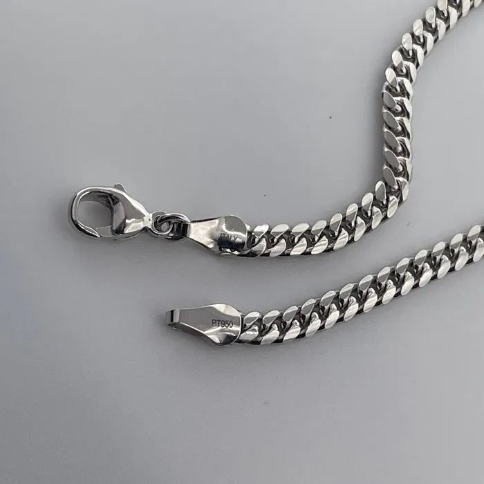 Saints Gold Co Bracelets 40MM Miami Cuban Bracelet Platinum 950
