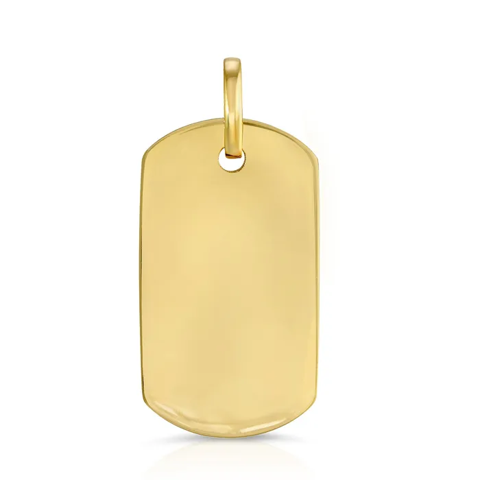 Saints Gold Co Necklaces 125 inch Dog Tag Pendant Small
