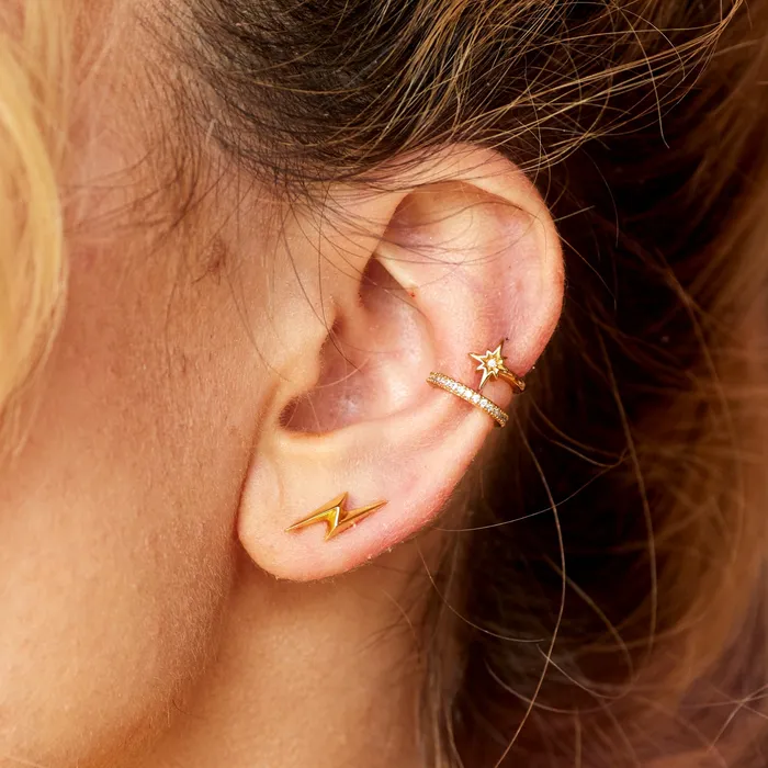 Scream Pretty Earrings Lightning Ear Climber Earrings