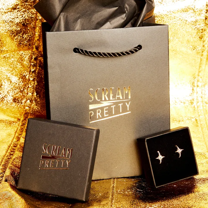 Scream Pretty Earrings Starburst Huggie Earrings