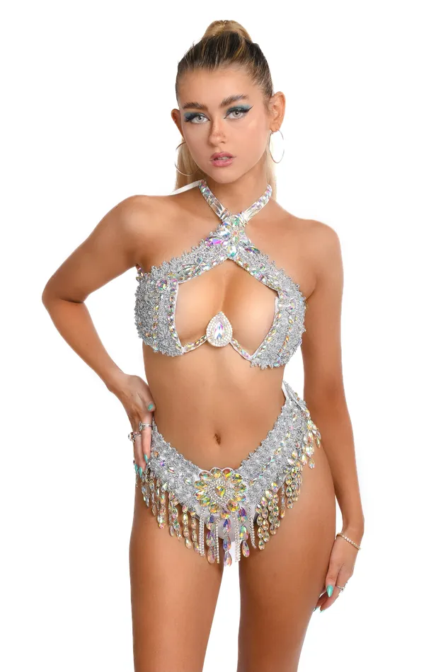 Silver Fantasy Mermaid Carnival Belt THE LUMI SHOP Necklaces