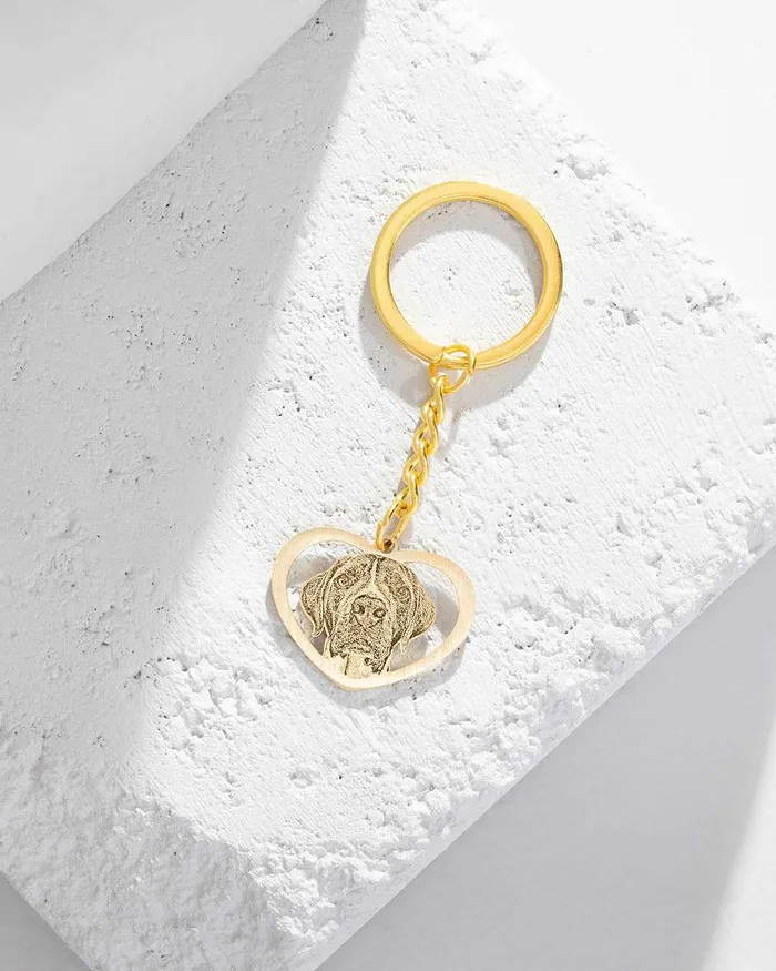 Silvercut Original Rings Halo Heart Keychain Silvercut Original Rings Halo Heart Keychain