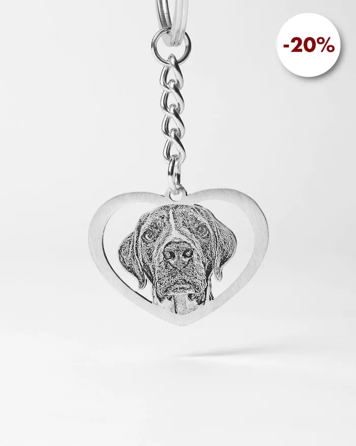 Silvercut Original Rings Halo Heart Keychain Silvercut Original Rings Halo Heart Keychain