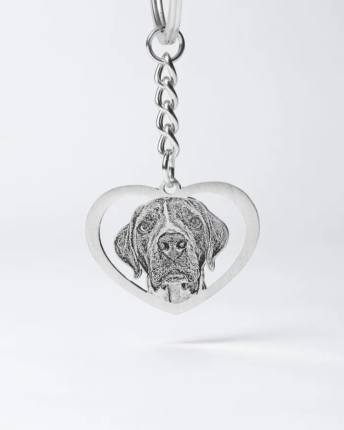 Silvercut Original Rings Halo Heart Keychain Silvercut Original Rings Halo Heart Keychain