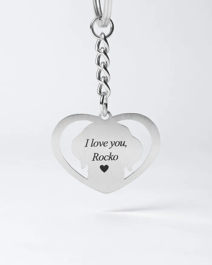 Silvercut Original Rings Halo Heart Keychain Silvercut Original Rings Halo Heart Keychain