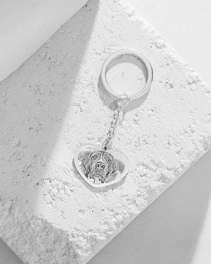 Silvercut Original Rings Halo Heart Keychain Silvercut Original Rings Halo Heart Keychain