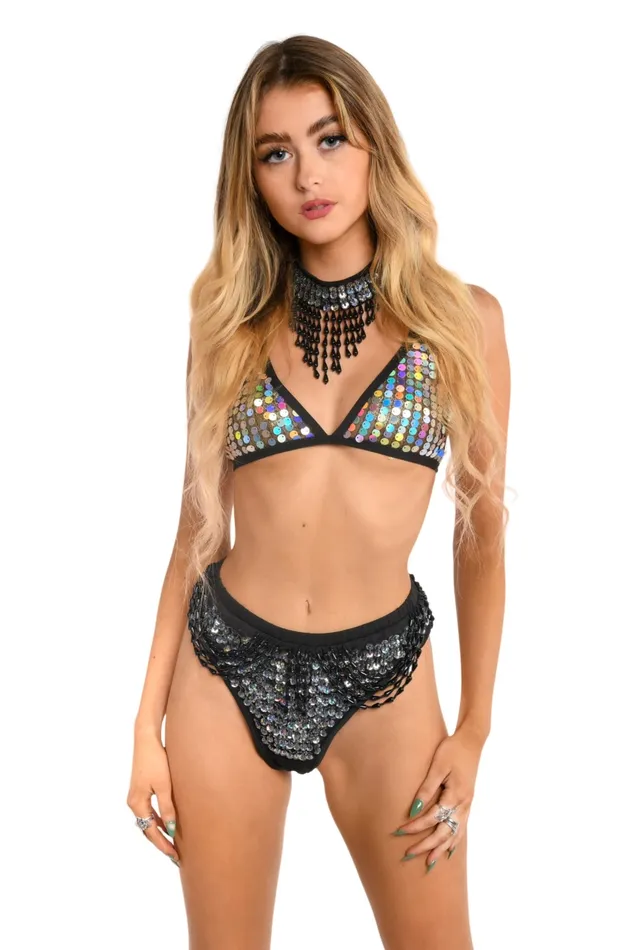 Space Sequin Triangle Top THE LUMi SHOP Earrings