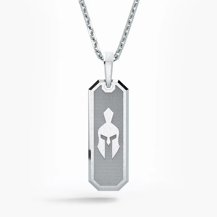 Spartan Silver Tag Pendant Proclamation Jewelry Necklaces