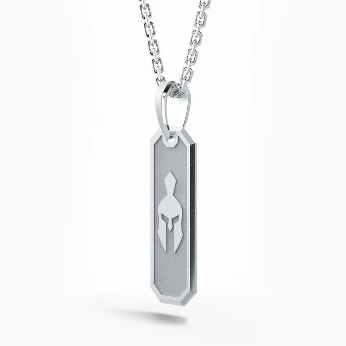 Spartan Silver Tag Pendant Proclamation Jewelry Necklaces