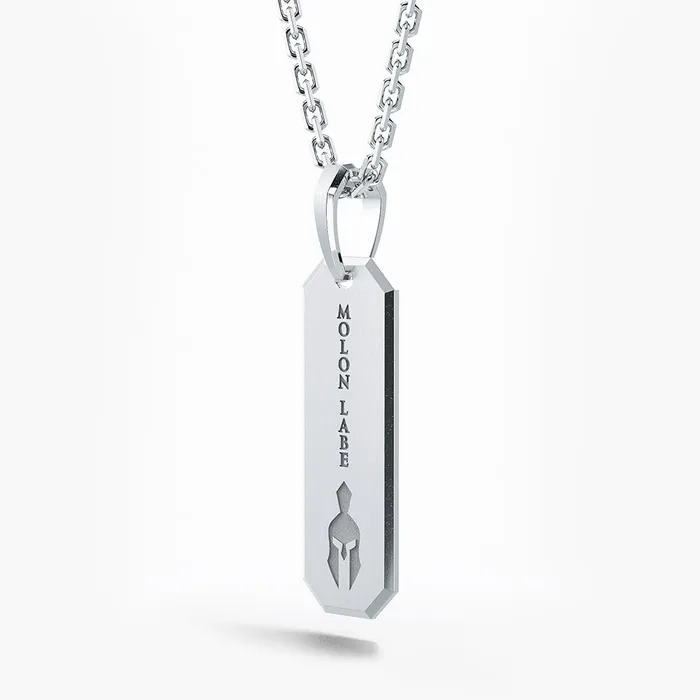 Spartan Silver Tag Pendant Proclamation Jewelry Necklaces