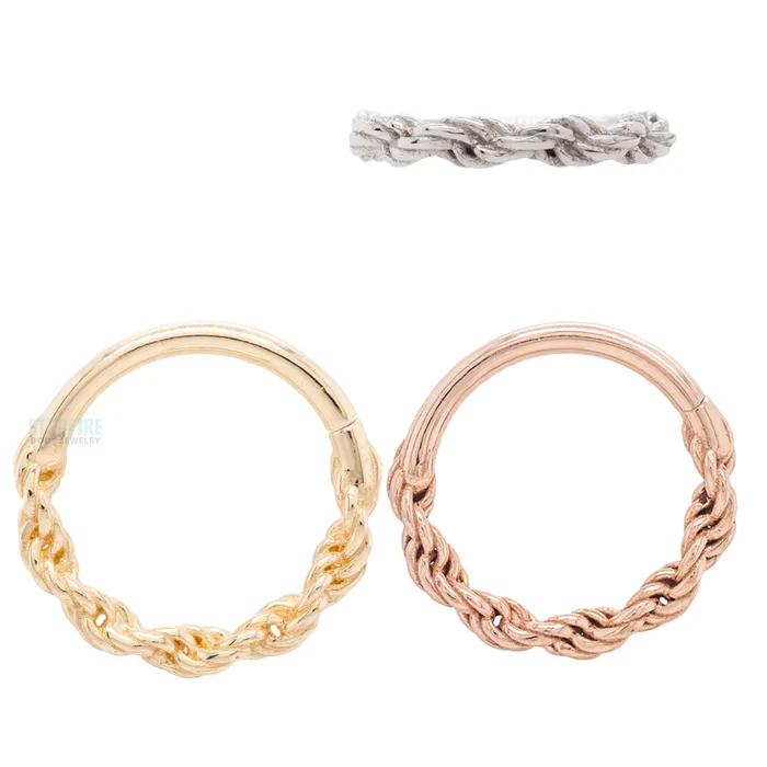 Tawapa Rings Rope Chain Continuous Ring in Gold