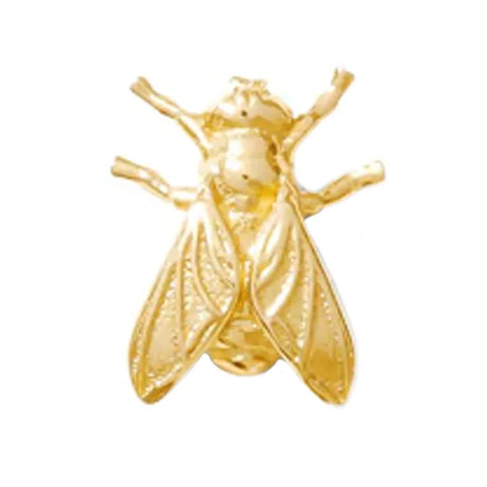 Tawapa threadless Fly Pin in Gold Earrings