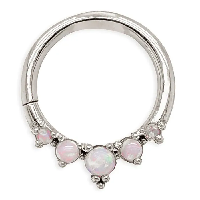Tawapa Throne Continuous Ring in Gold with Gemstones Rings