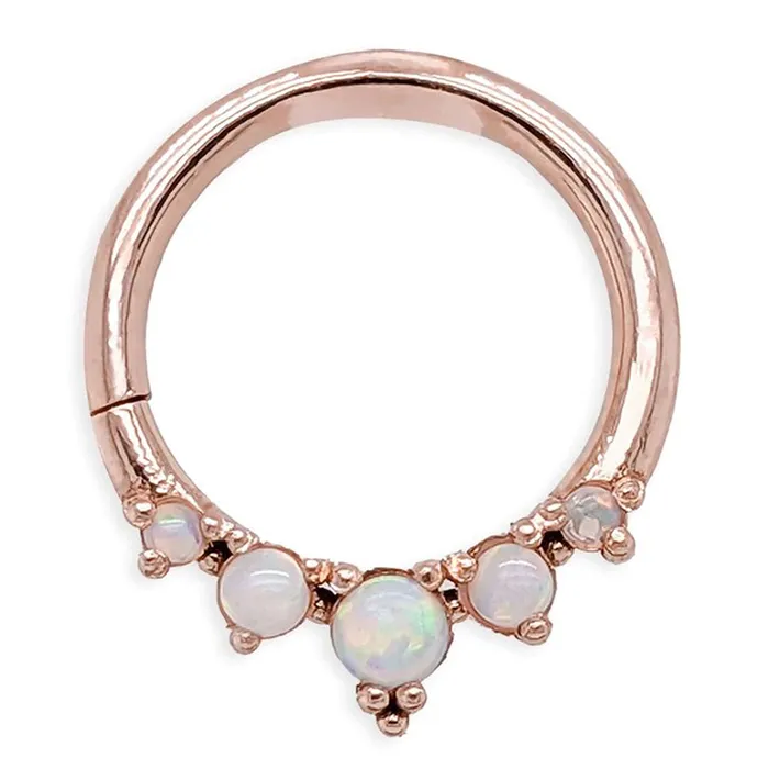 Tawapa Throne Continuous Ring in Gold with Gemstones Rings