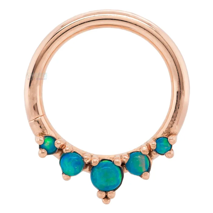 Tawapa Throne Continuous Ring in Gold with Gemstones Rings