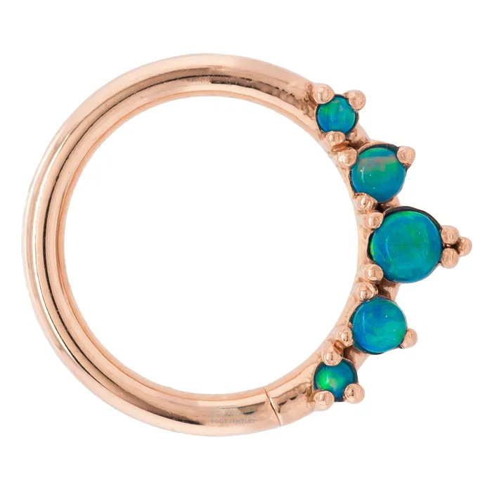 Tawapa Throne Continuous Ring in Gold with Gemstones Rings