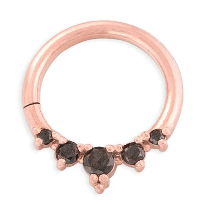 Tawapa Throne Continuous Ring in Gold with Gemstones Rings