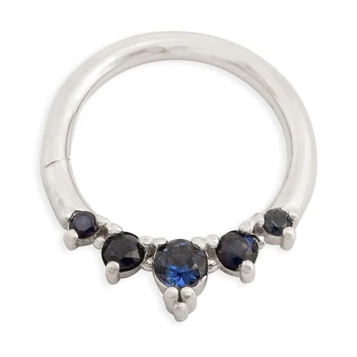 Tawapa Throne Continuous Ring in Gold with Gemstones Rings