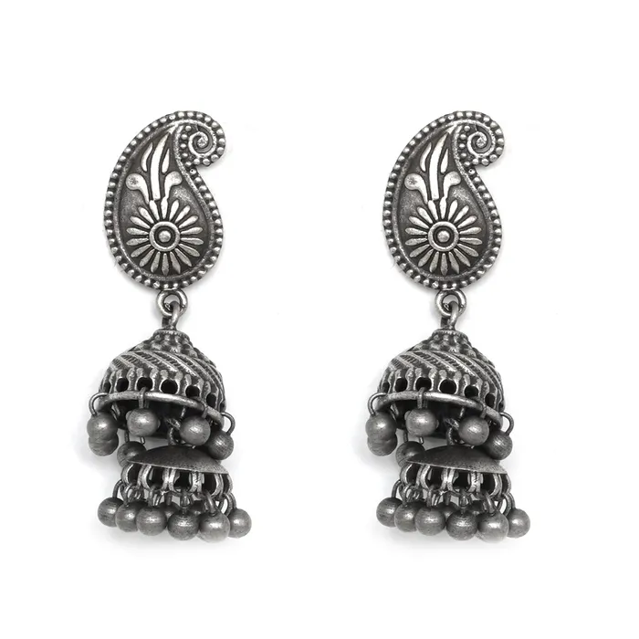Teejh Akila Silver Oxidised Jewelry Gift Set Teejh Rings