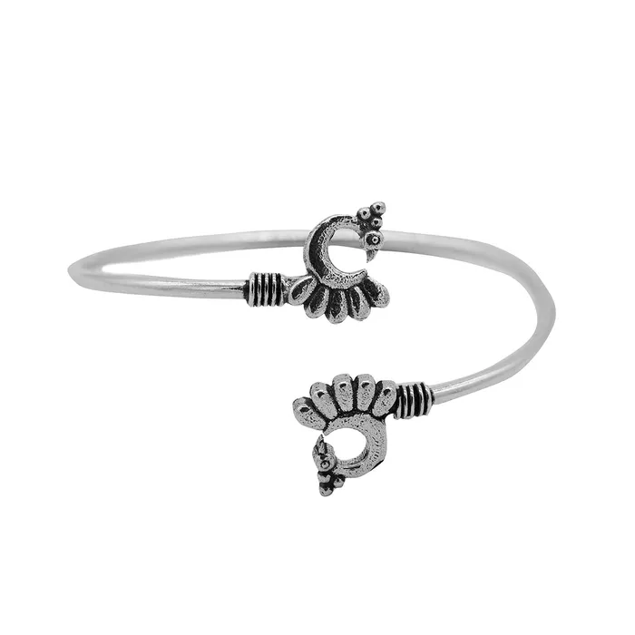 Teejh Bracelets Shyla Peacock Silver Oxidized Bracelet Teejh Bracelets Shyla Peacock Silver Oxidized Bracelet