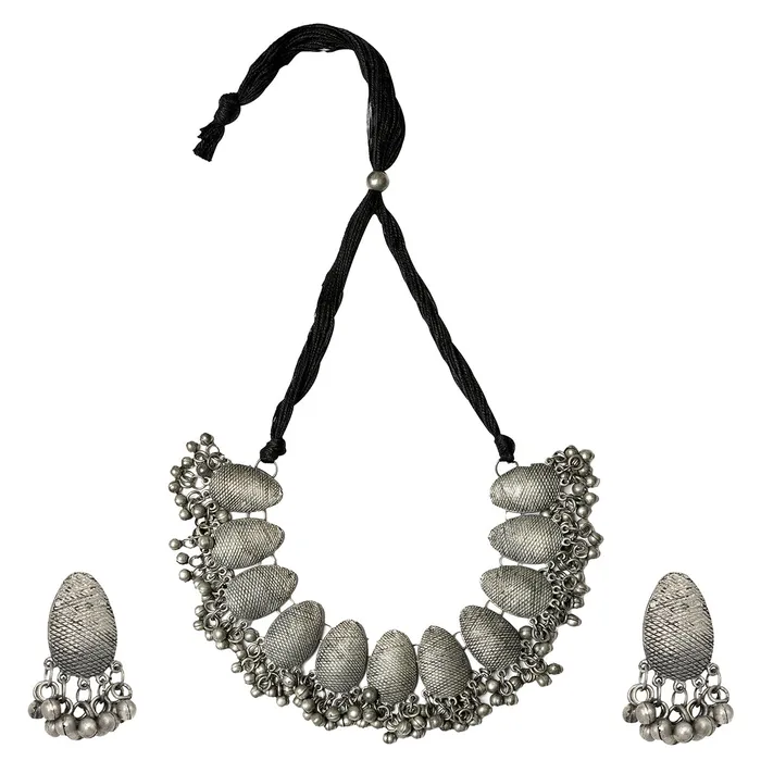 Teejh Chakori Silver Oxidised Jewelry Gift Set Teejh Rings