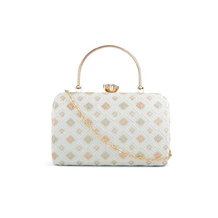 Teejh Kaveri Threadwork Clutch Teejh Earrings