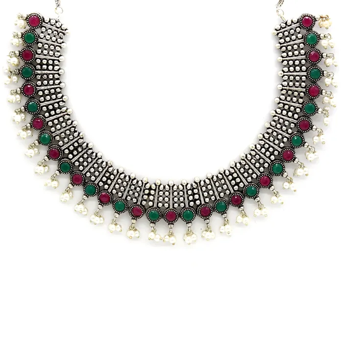 Teejh Madri Silver Oxidised Jewelry Gift Set Teejh Rings