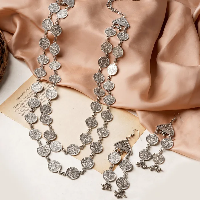 Teejh Necklaces Teejh Banjari Coin Layered Necklace Set