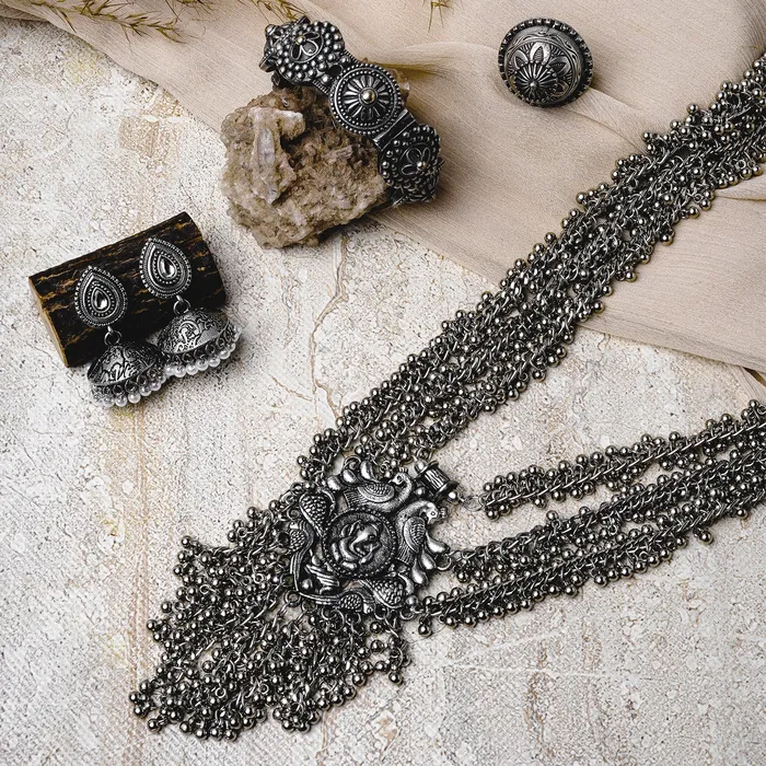 Teejh Rings Teejh Anahita Silver Oxidised Jewelry Gift Set