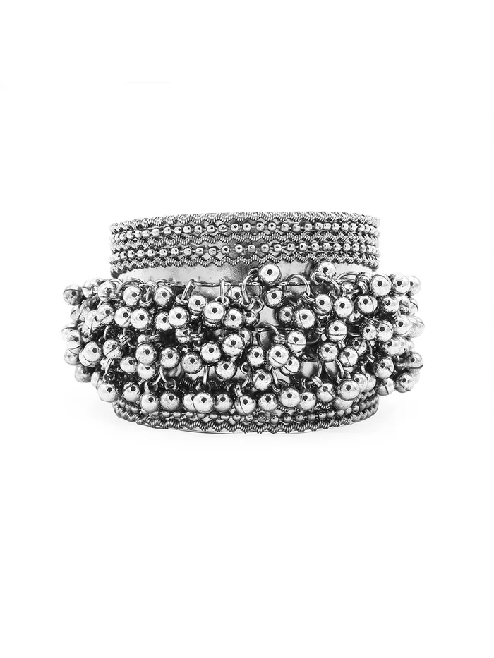 Teejh Rings TEEJH JUHI SILVER OXIDISED JEWELRY GIFT SET