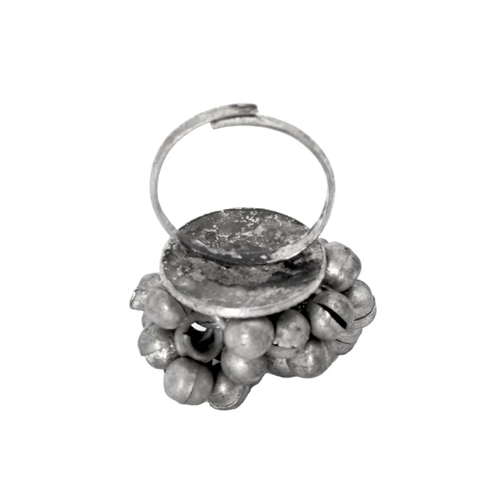 Teejh Rings Teejh Selvi Ghungroo Silver Oxidised Ring Teejh Rings Teejh Selvi Ghungroo Silver Oxidised Ring
